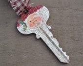 Hand Painted Santa Key Ornament