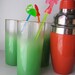 Green Frosted Cocktail Glasses