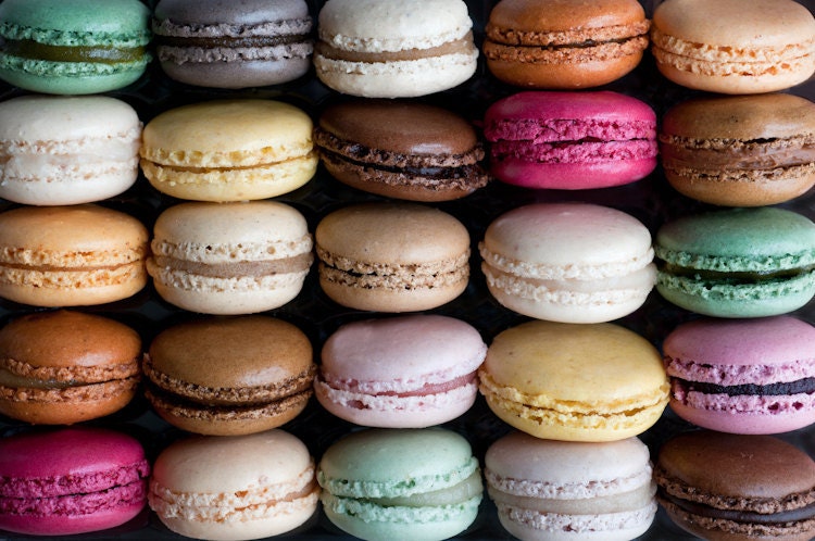 Paris Macarons Photography - French patisserie, Colorful Food Photography, Wall Decor