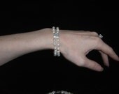 Genuine Pearl and Swarovski Crystal Titanic Heaven or Wedding Bracelet