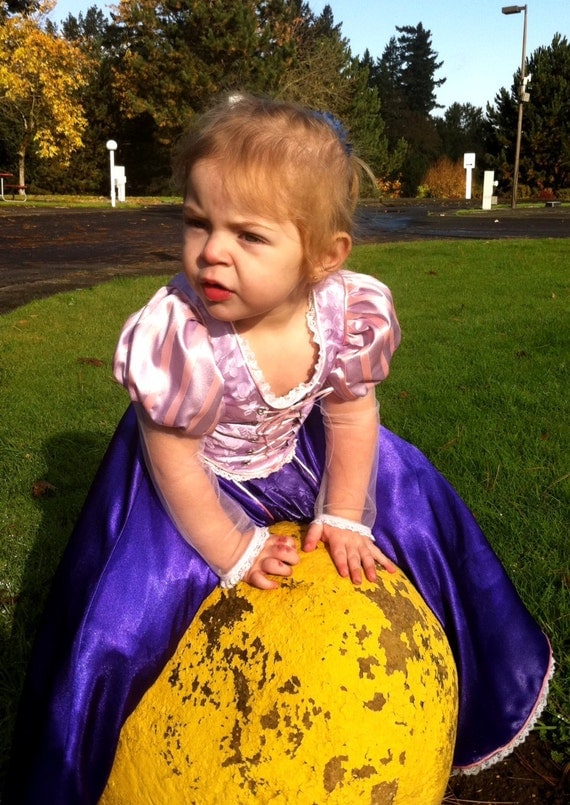 Tangled Rapunzel Dress, adjustable sizing for years of wear