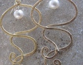 Swirls of Gold with Freshwater Pearls