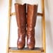 sale... stacked wood heel italian boots size 6 1/2