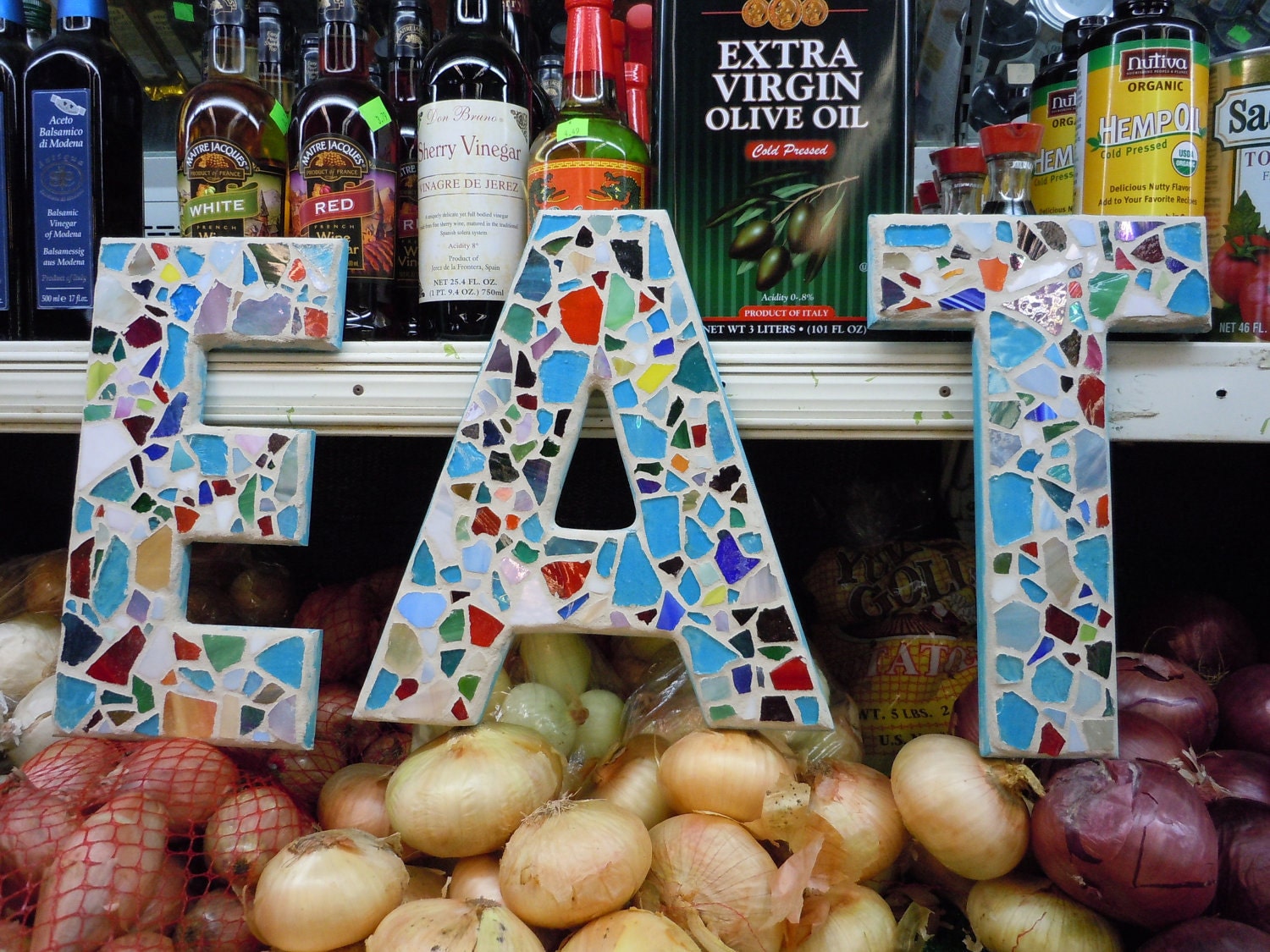 CUSTOM Mosaic Letters - Your Word and Colors Starting at 40 Dollars Per Letter