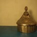 Vintage Metal Woman Figure Covered Box for Rings and Jewelry