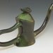 Gestural Green and Black Ceramic Teapot by Julie's Atelier