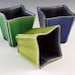 Neon Green Blue and Yellow Porcelain Cup Trio