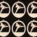 Karate FEMALE Sports Figure Christmas Ornaments Unfinished Wood 1506-4ND