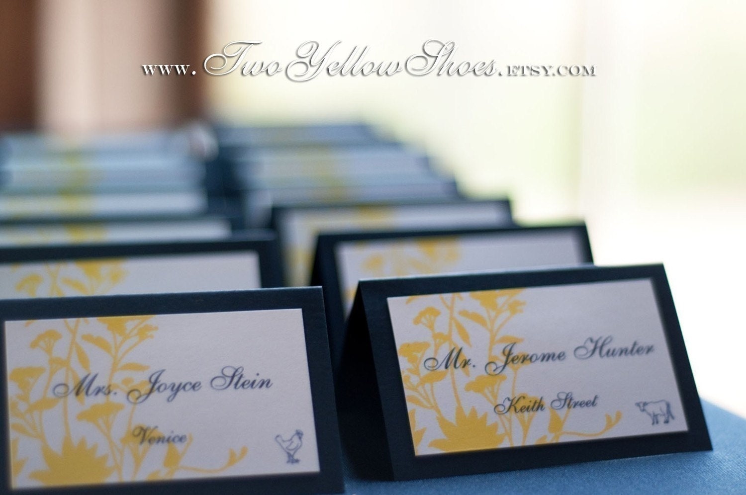Digital Wildflower Placecard Template (Colors of Choice)-editable in word