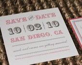 Digital Vintage Save the Date Templates 5x5 in size (In colors of choice)