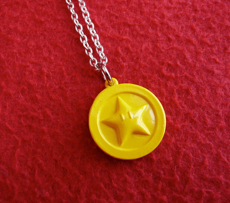 Super Mario 'Star Coin' pendant necklace