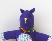 Little Woodland Squirrel 'Constance' - Large Stuffed Animal Plush Toy in Purple- Gift Card Holder or Tooth Fairy Pillow