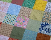 Patchwork Quilt--LAP SIZE--54X81--Funky Random fabrics--all cotton