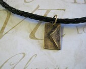 Men's Love Letter Personalize Leather Necklace -  Free Shipping USA