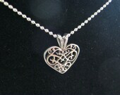 The way to a Woman's Heart Sterling Silver Charm Necklace -  Free Shipping USA