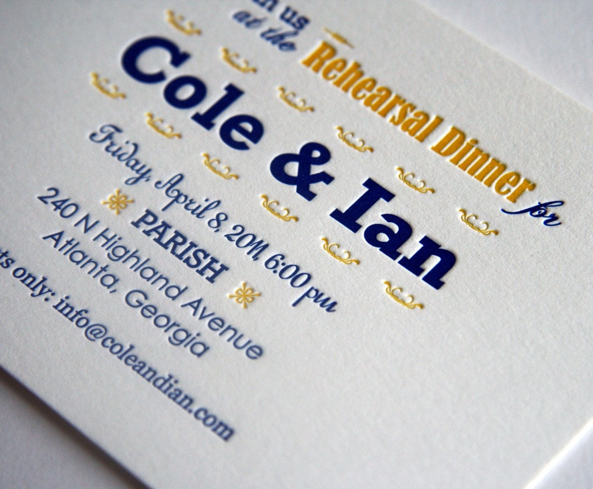 Letterpress Wedding Sampler