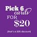 You Pick 6 value pack - Assorted Letterpress Printed Greeting Cards - Blank inside
