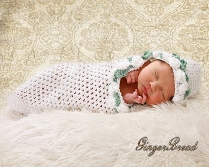 Preemie Cocoon Crochet Pattern Worsted Weight Yarn Version PDF 423 Instructional Video included