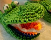 Alligator Slippers Crochet Pattern PDF 485