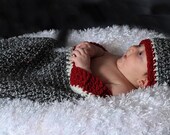 Sock Monkey Inspired Cocoon and Hat Crochet Pattern pdf520 Quick and Easy to crochet