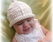 Christening or Dedication Beanie for infants digital crochet pattern 671 permission to sell finished items