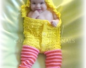 Large Yellow Bird Cocoon with legs pdf661 digital crochet pattern permission to sell you items