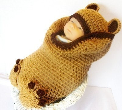 Baby Cocoon Photography on Pdf 140 Brown Bear Cocoon And Hat Set By Sandyscapecodorig