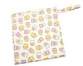 Cute Owls - 12x12 Sweet Bobbins Wet Bag - SEAM SEALED - Snap Strap