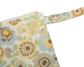 Breeze- 12x12 Sweet Bobbins Wet Bag - SEAM SEALED - Snap Strap - Boutique Quality