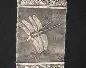 Dragonfly -  Ceramic Pottery Porcelain Relief Animal Tile