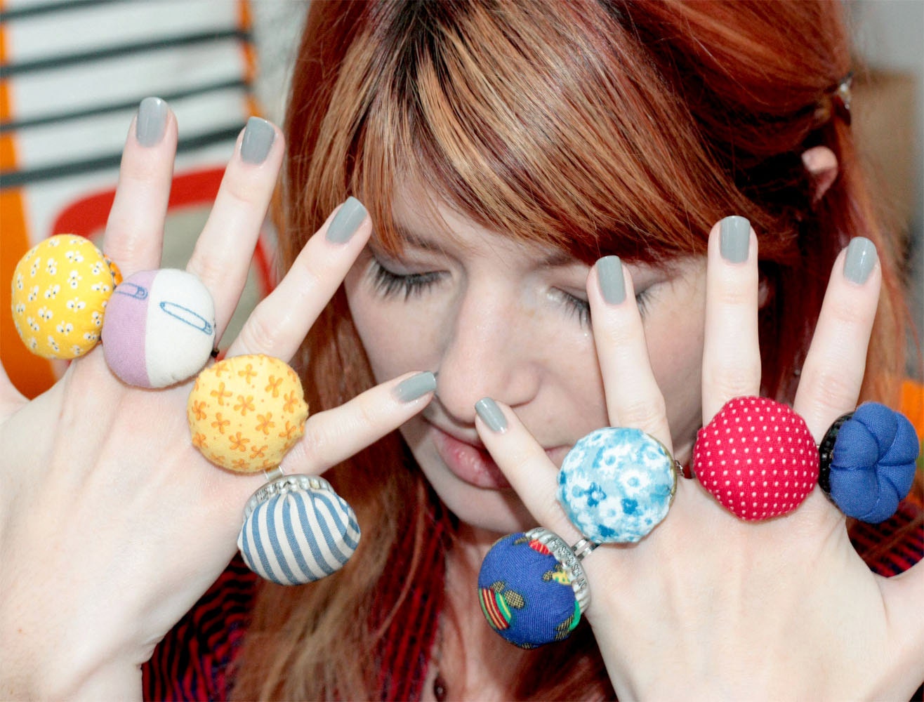 Bottle Cap Pin Cushion Ring