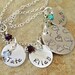 Mother's Necklace- with kids name and birthstone