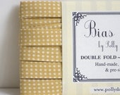 Soft Yellow Polkas- 3 Yards Bias Tape from the Simple Collection
