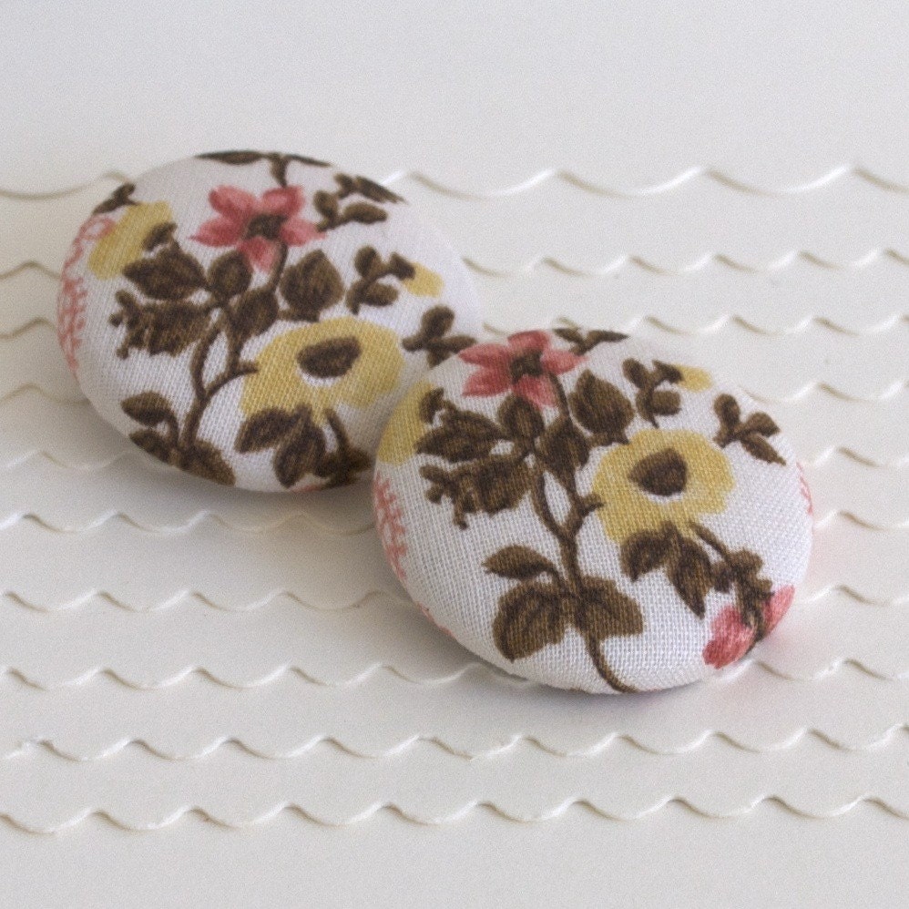 My Lady's Rose- 2 Large Buttons