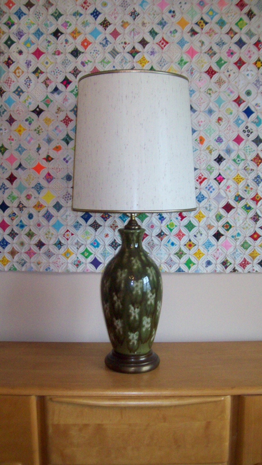 Sale Mid Century Modern Lamp - Green Ceramic by Domus Modern on Etsy