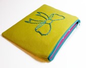 SALE Fancy bow embroidered pouch