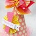 Pink Lemonade party hat in pale pink and sunshine yellow polka dots and stripes