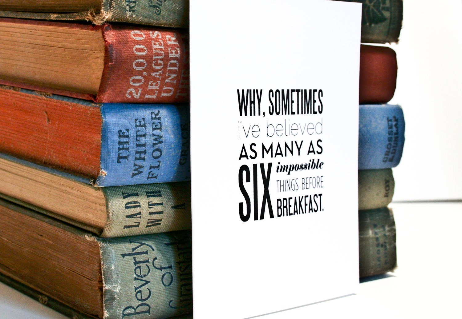 Typography Quotation Notecard / Alice in Wonderland