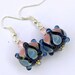 Handmade lampwork earrings and pendant Colorful Drops
