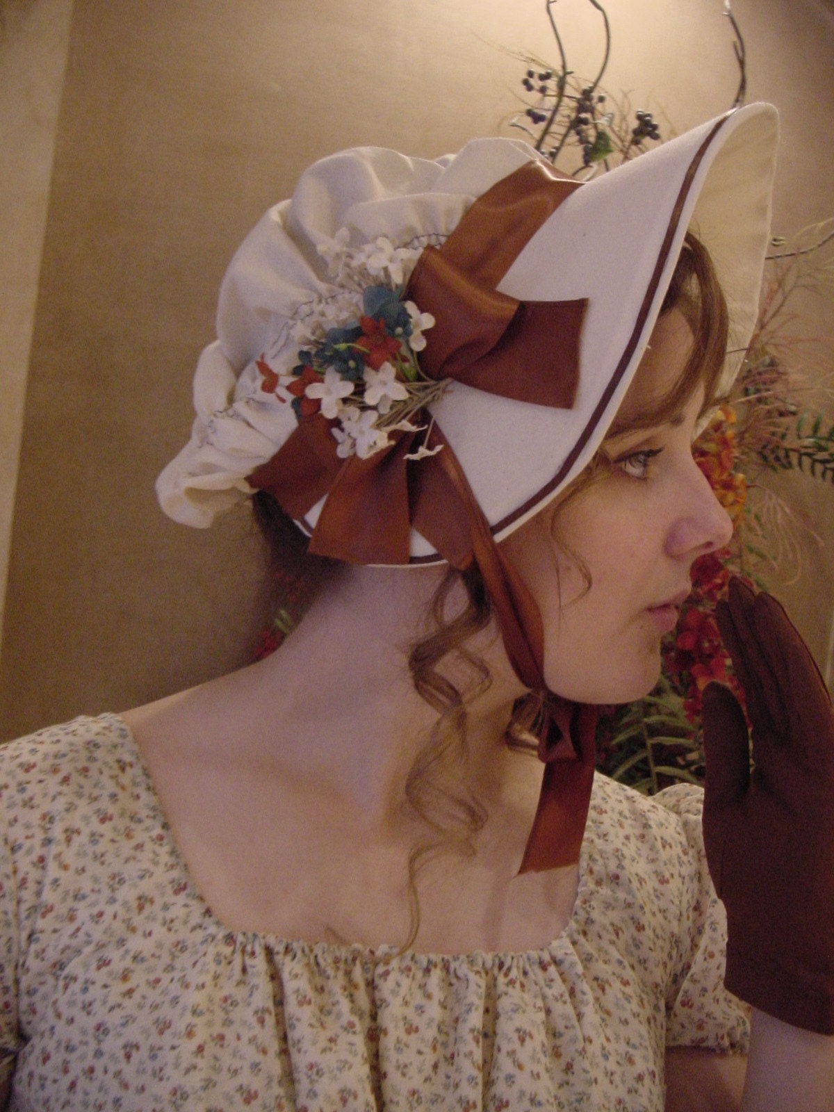 Naturally Dainty Muslin Regency Day dress with bonnet CUSTOM