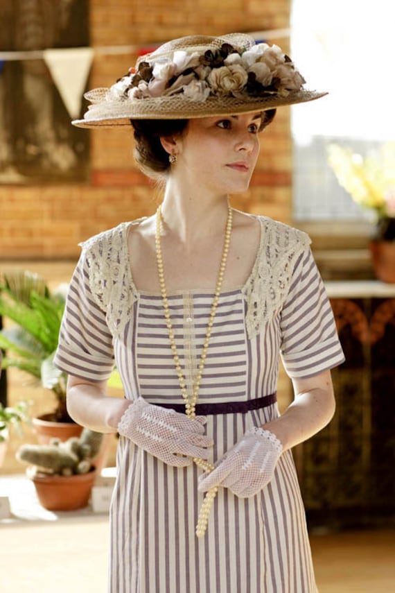 Titanic 1900s Downton Abbey Edwardian Mary Day Tea Gown Dress RESERVED for Kiserai 2nd Payment