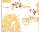 Heather Ross, Munki Munki, FOXES in Flannel, 1 Leg Panel