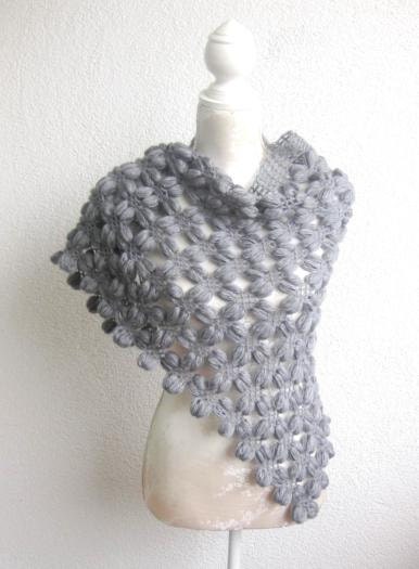 PDF CROCHET PATTERN pattern for scarf, shawl, Bean Shawl