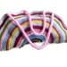 OOAK, Crochet Bag, Clutch, Colorful, Rainbow, Pink, Blue, Green, Yellow, Purple, Amethyst, Orchid, Shabby, Chic, Circle, Stripe