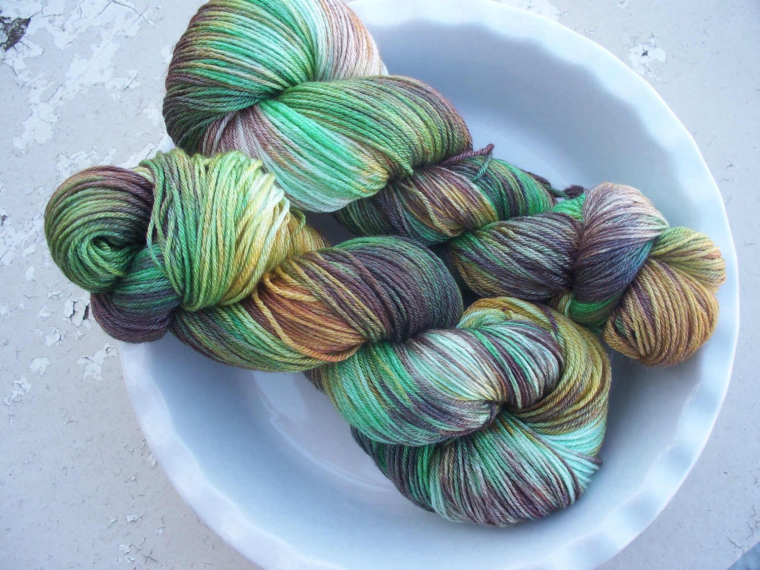 Usher -- Luxe -- Hand Painted SW Falkland Merino Wool and Silk Sock Yarn