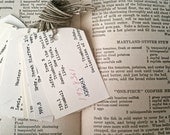 Library Card Catalog Gift Tags-Set of 10