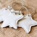 Handmade Paper Gift Tags, Cinnamon Mint Stars, Set of 6