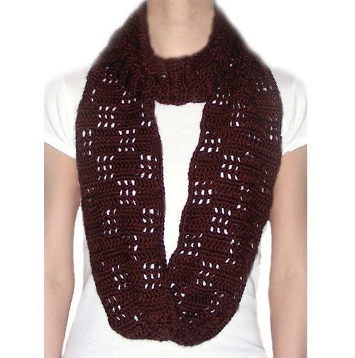 Checkered Loop Scarf - PDF Crochet Pattern - Instant Download