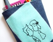 Kissing Couple Small Tote Bag