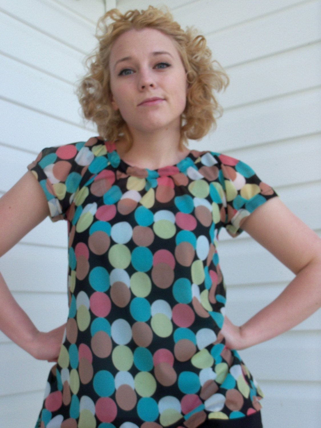 Verity polka-dot tent peasant shirt - Sale